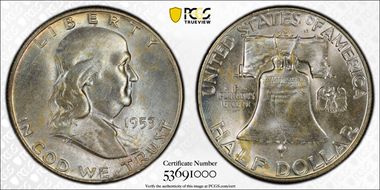 1953-D 50C MS65FBL