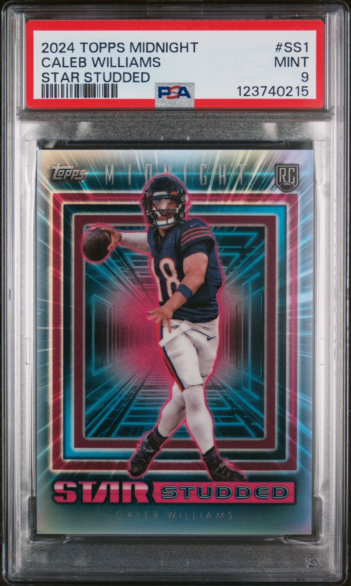 2024 Topps Midnight Star Studded Caleb Williams #Ss1 Mint 9 front