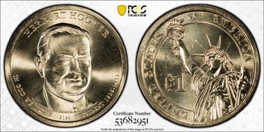2014-P $1 Herbert Hoover Position A MS66