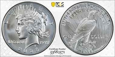 2025 $1 Peace Dollar First Strike MS69