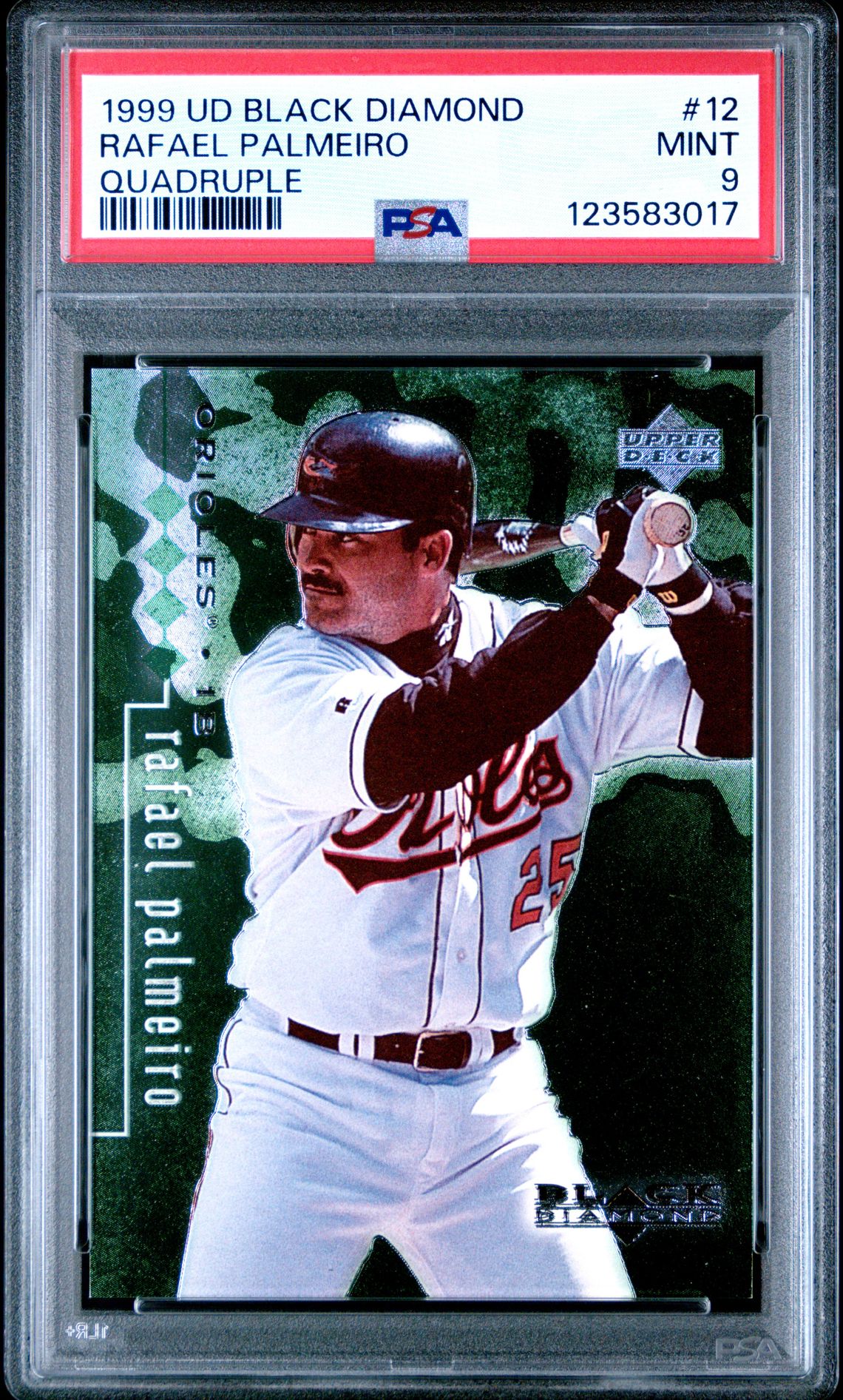 1999 Upper Deck UPPER DECK BLACK DIAMOND QUADRUPLE #12 Rafael Palmeiro front
