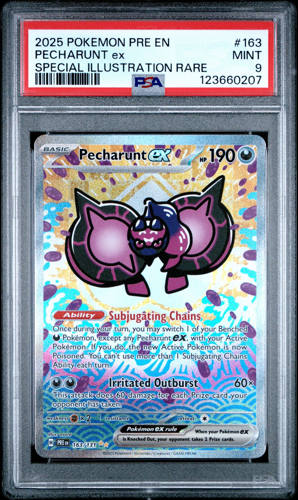 2025 Pokemon #163 Pecharunt Ex front