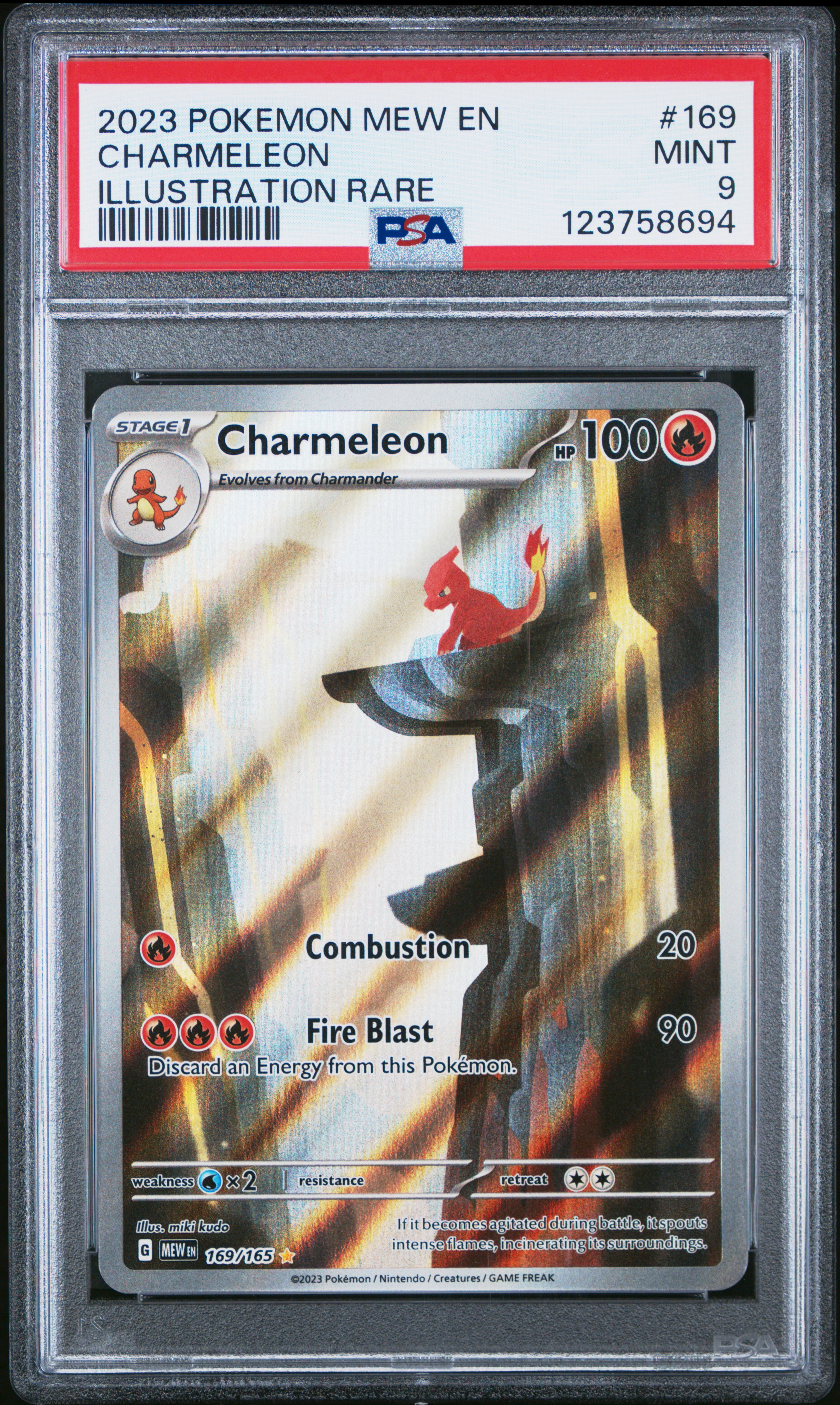 2023 #169 Charmeleon PSA 9 Mew EN-151