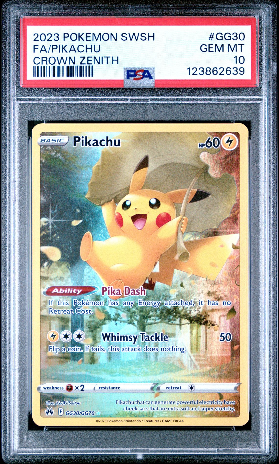 2023 Pokemon Sword And Shield Crown Zenith Fa/Pikachu #Gg30 (Crown Zenith) Gem Mt 10 front