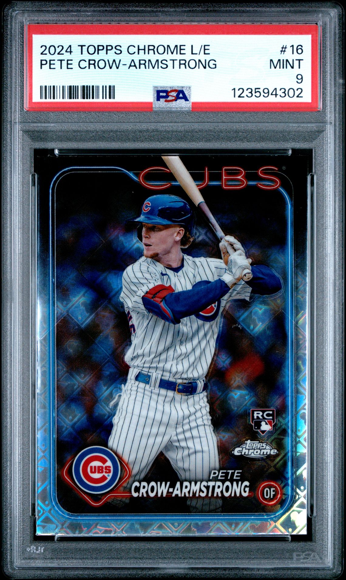 2024 Topps Chrome Logofractor Edition Pete Crow-Armstrong #16 Mint 9 front