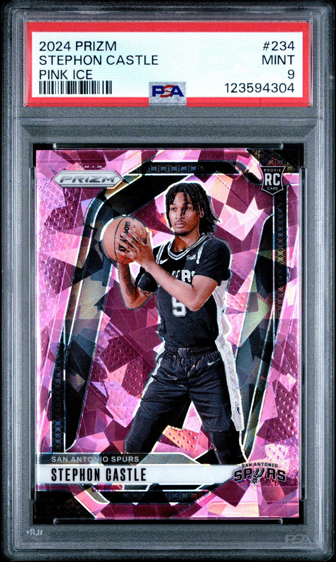 2024 Panini Prizm Stephon Castle #234 (Pink Ice) Mint 9 front