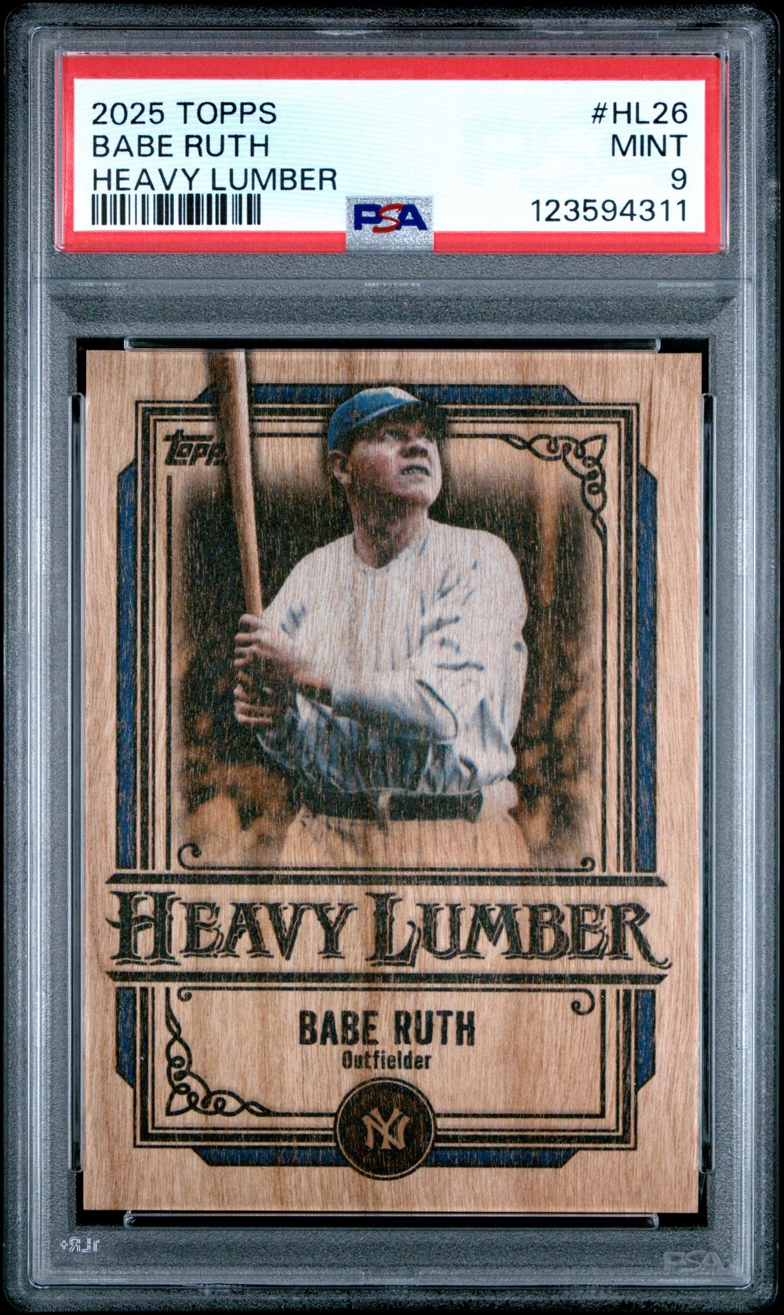 2025 Topps Heavy Lumber Babe Ruth #Hl26 Mint 9 front