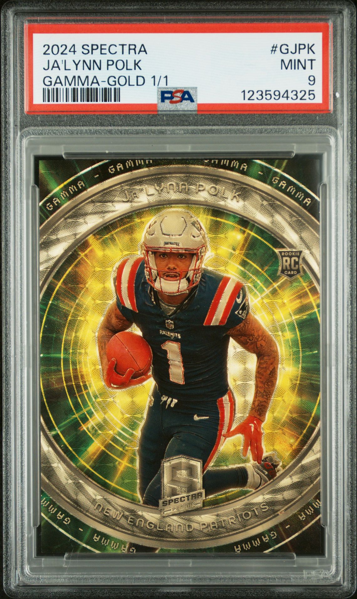 2024 Panini Spectra Gamma Ja'lynn Polk #Gjpk (Gamma-Gold 1/1) Mint 9 front