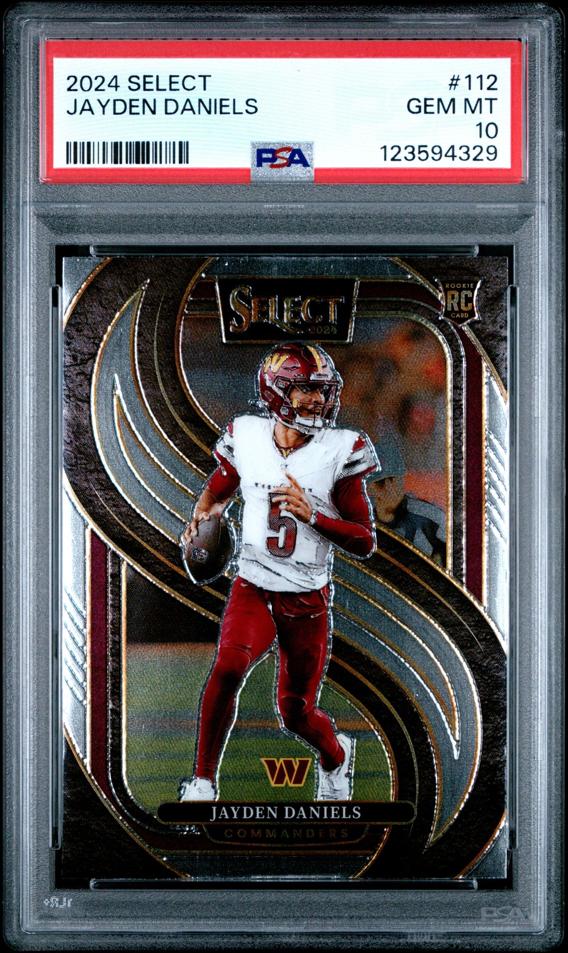2024 Panini Select Jayden Daniels #112 Gem Mt 10 front