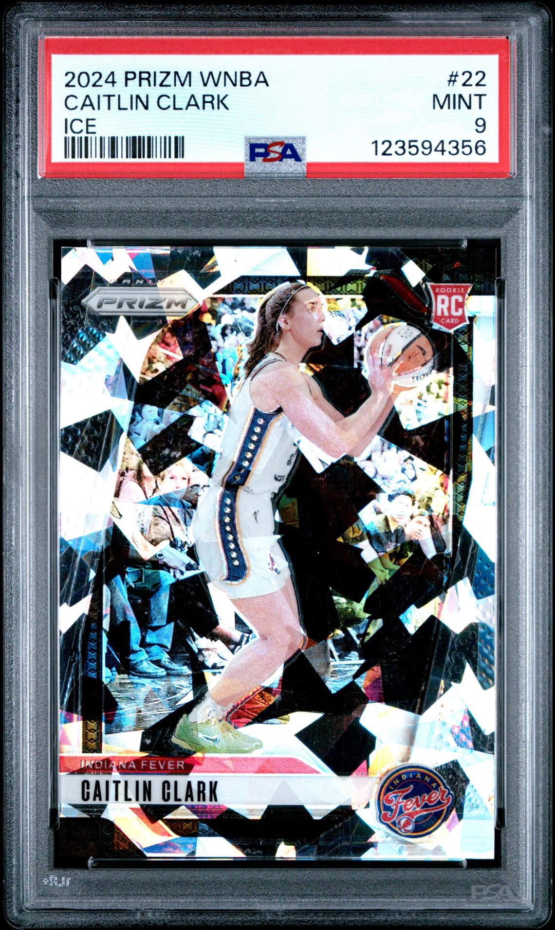 2024 Panini Prizm Wnba Caitlin Clark #22 (Ice) Mint 9 front