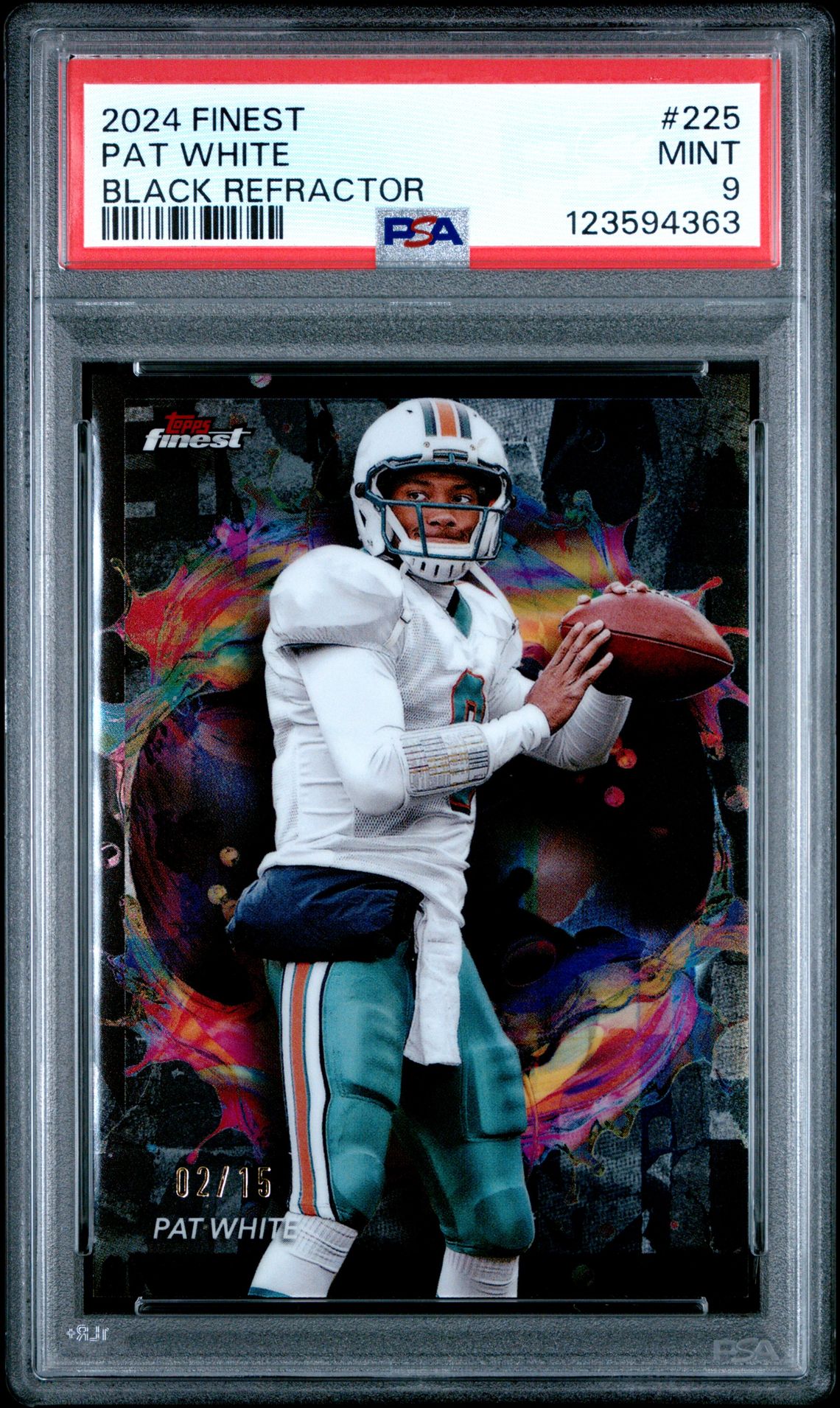 2024 Topps Finest Pat White #225 (Black Refractor) Mint 9 front