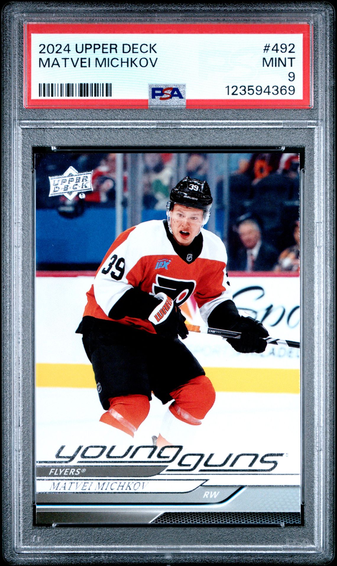 2024 Upper Deck Matvei Michkov #492 Mint 9 front