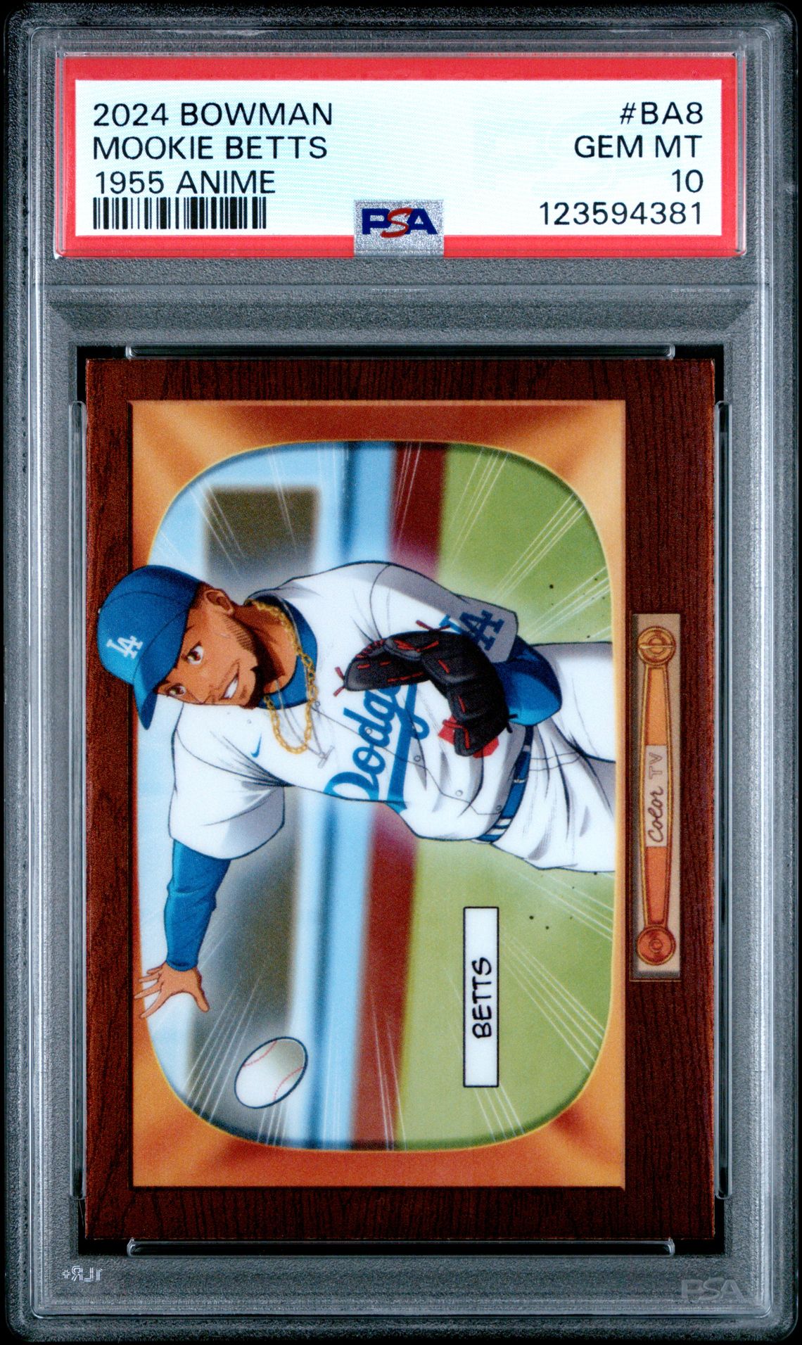 2024 Bowman 1955 Bowman Anime Mookie Betts #Ba8 Gem Mt 10 front