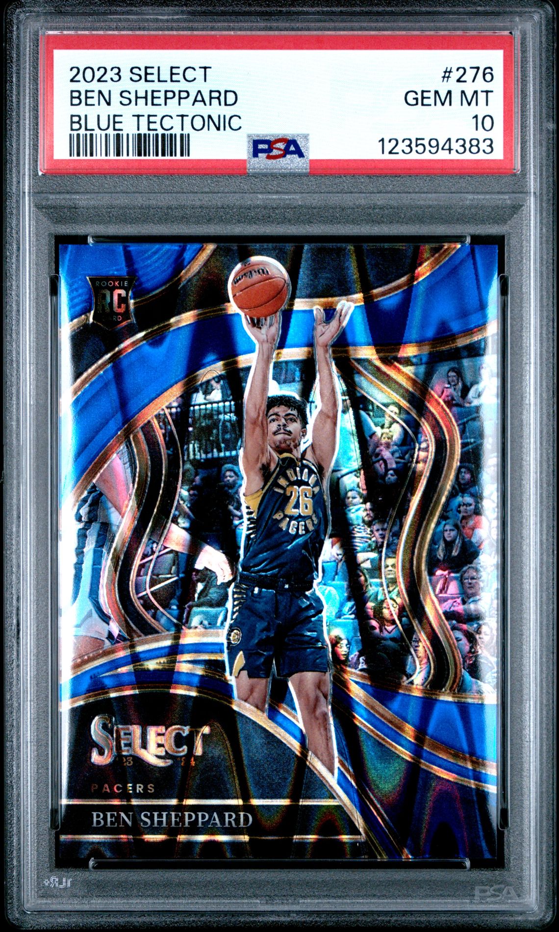 2023 Panini Select Ben Sheppard #276 (Blue Tectonic) Gem Mt 10 front