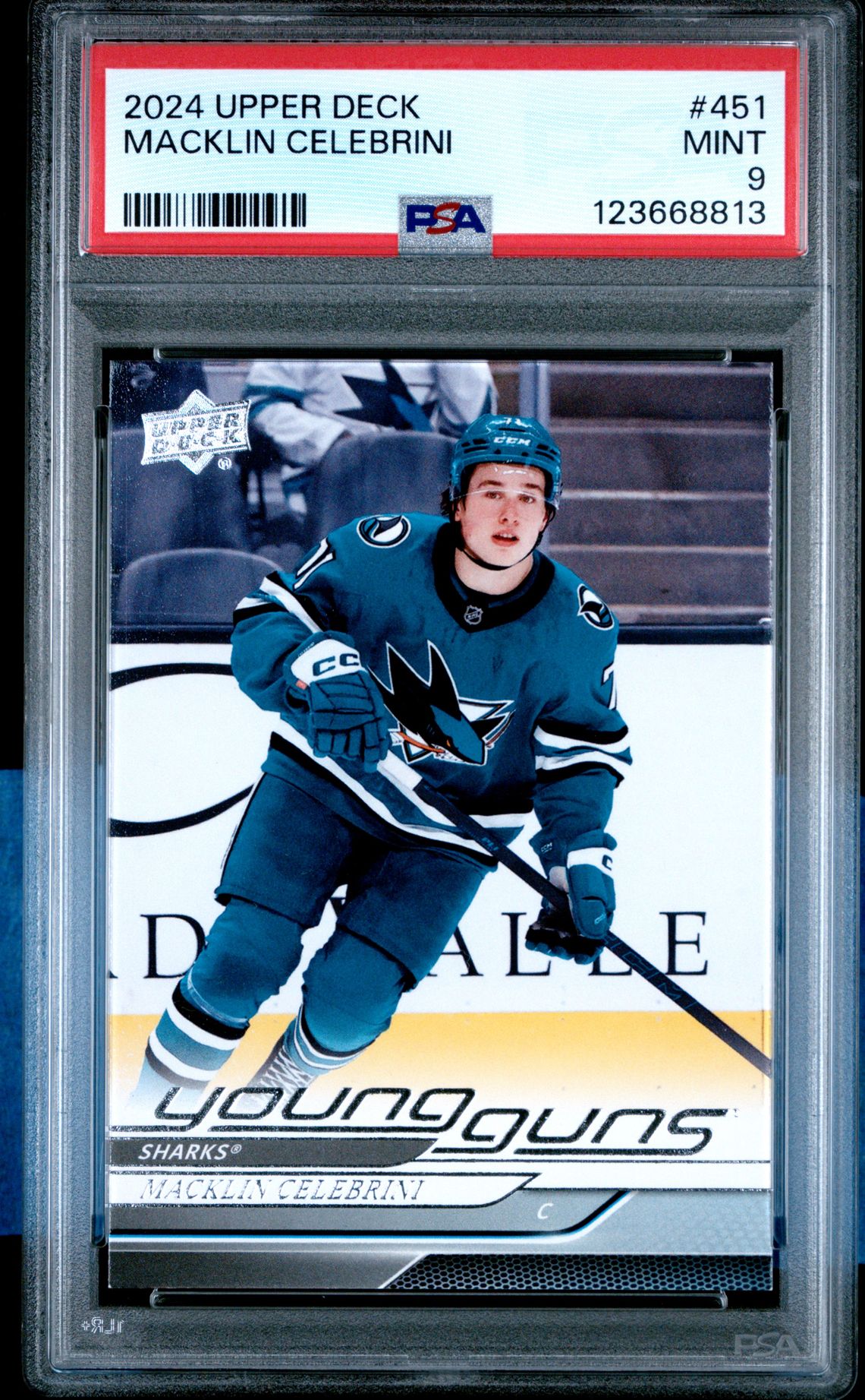 2024 Upper Deck Macklin Celebrini #451 Mint 9 front