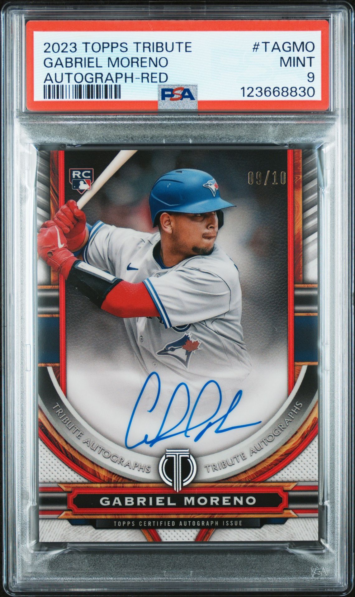 2023 Topps Tribute Tribute Autograph Gabriel Moreno #Tagmo (Autograph-Red) Mint 9 front