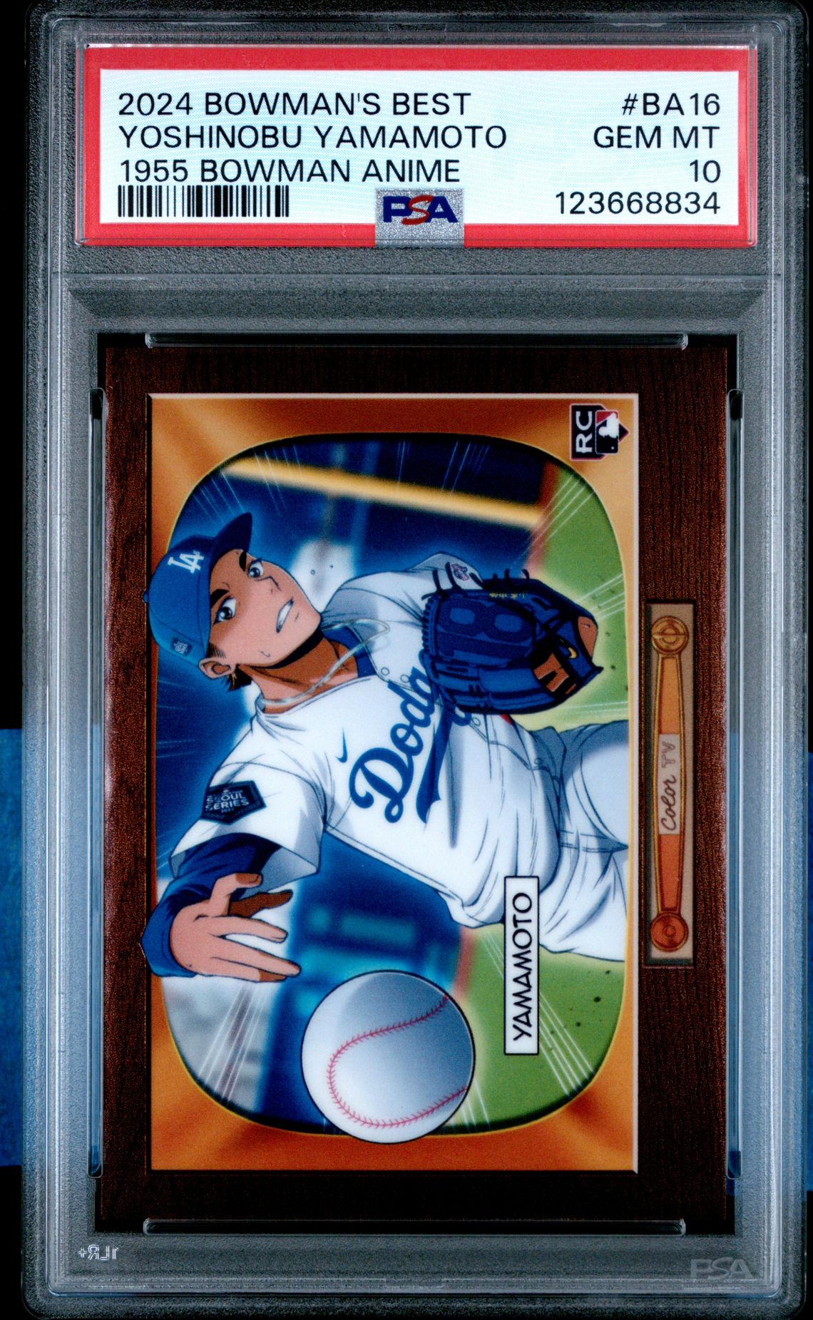 2024 Bowman's Best 1955 Bowman Anime Yoshinobu Yamamoto #Ba16 Gem Mt 10 front