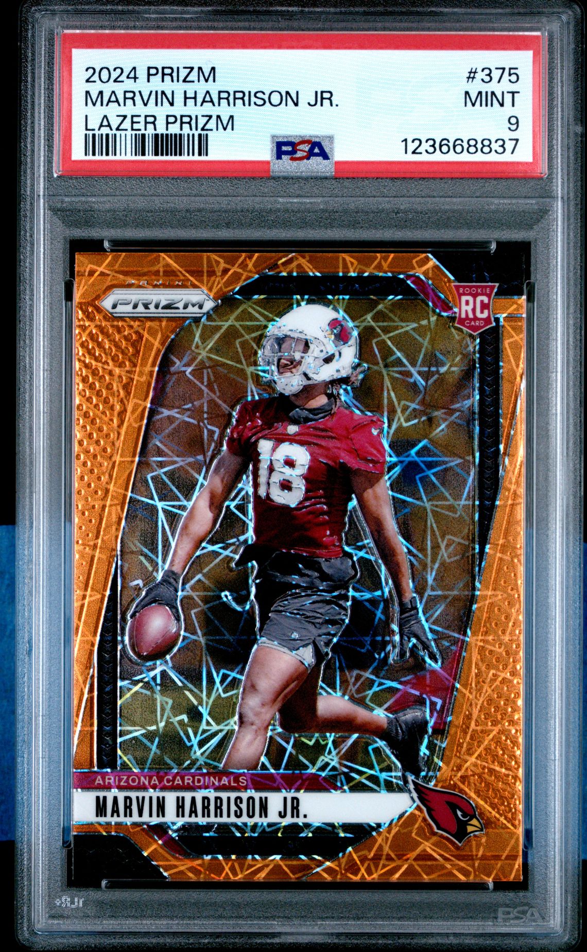 2024 Panini Prizm Marvin Harrison Jr. #375 (Lazer Prizm) Mint 9 front