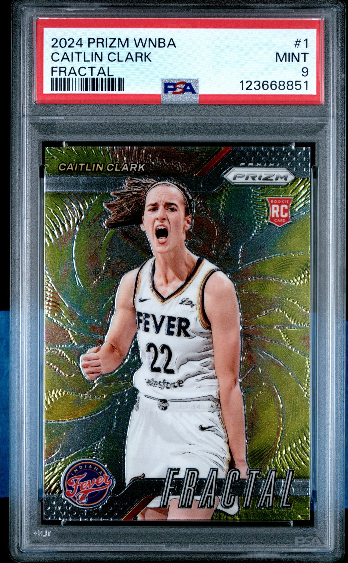 2024 Panini Prizm Wnba Fractal Caitlin Clark #1 Mint 9 front