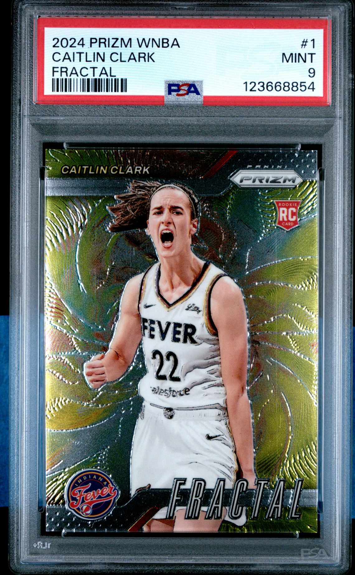 2024 Panini Prizm Wnba Fractal Caitlin Clark #1 Mint 9 front