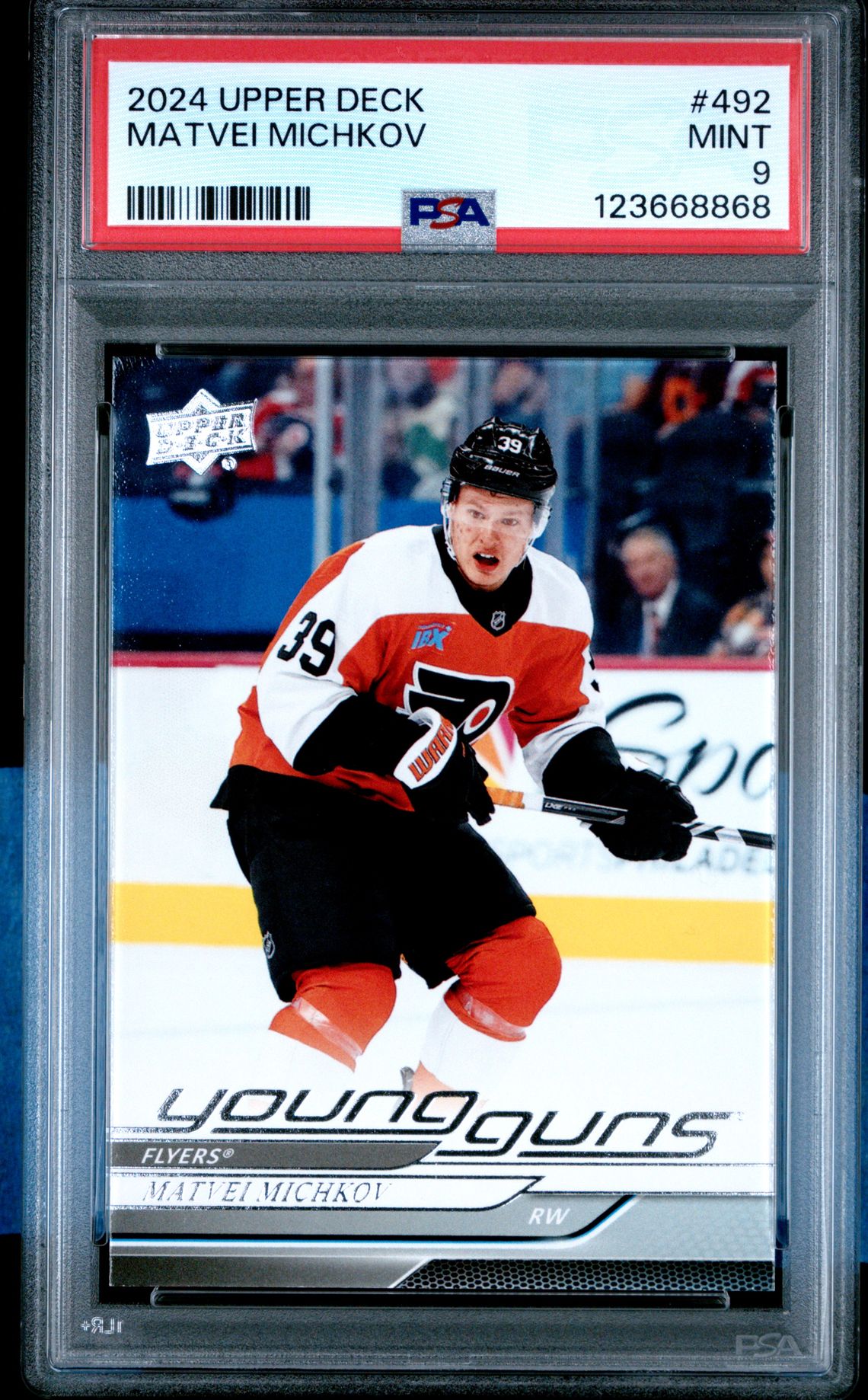 2024 Upper Deck Matvei Michkov #492 Mint 9 front