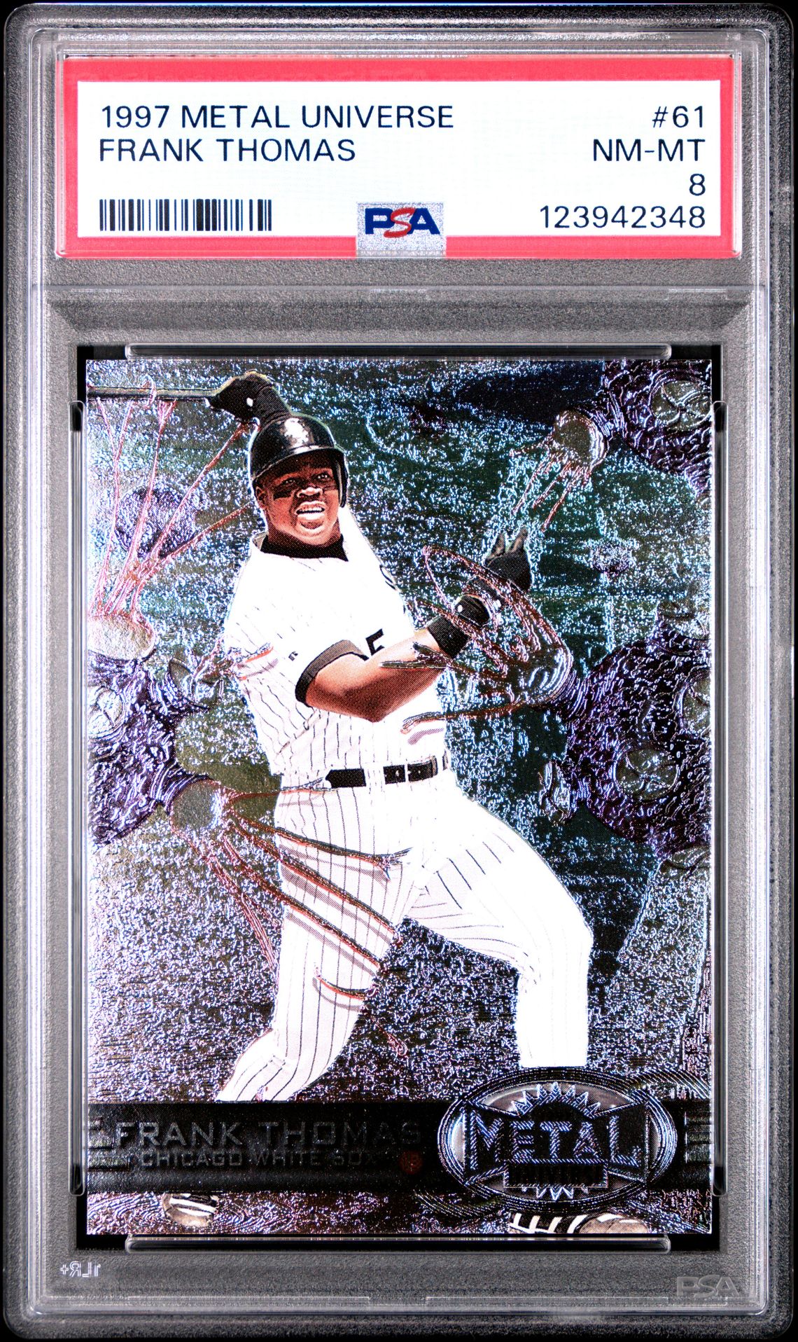 1997 Metal Universe Frank Thomas #61 Nm-Mt 8 front