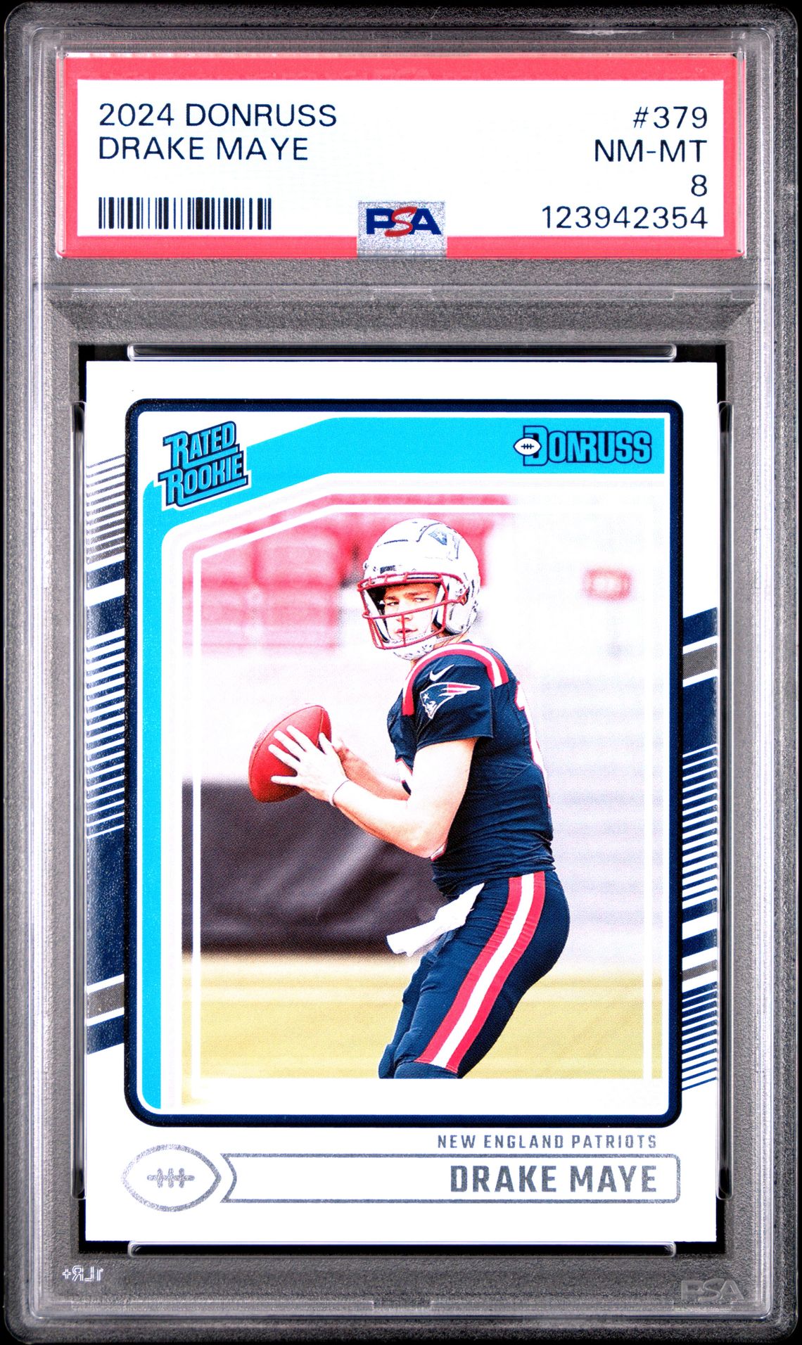 2024 Panini Donruss Drake Maye #379 Nm-Mt 8 front