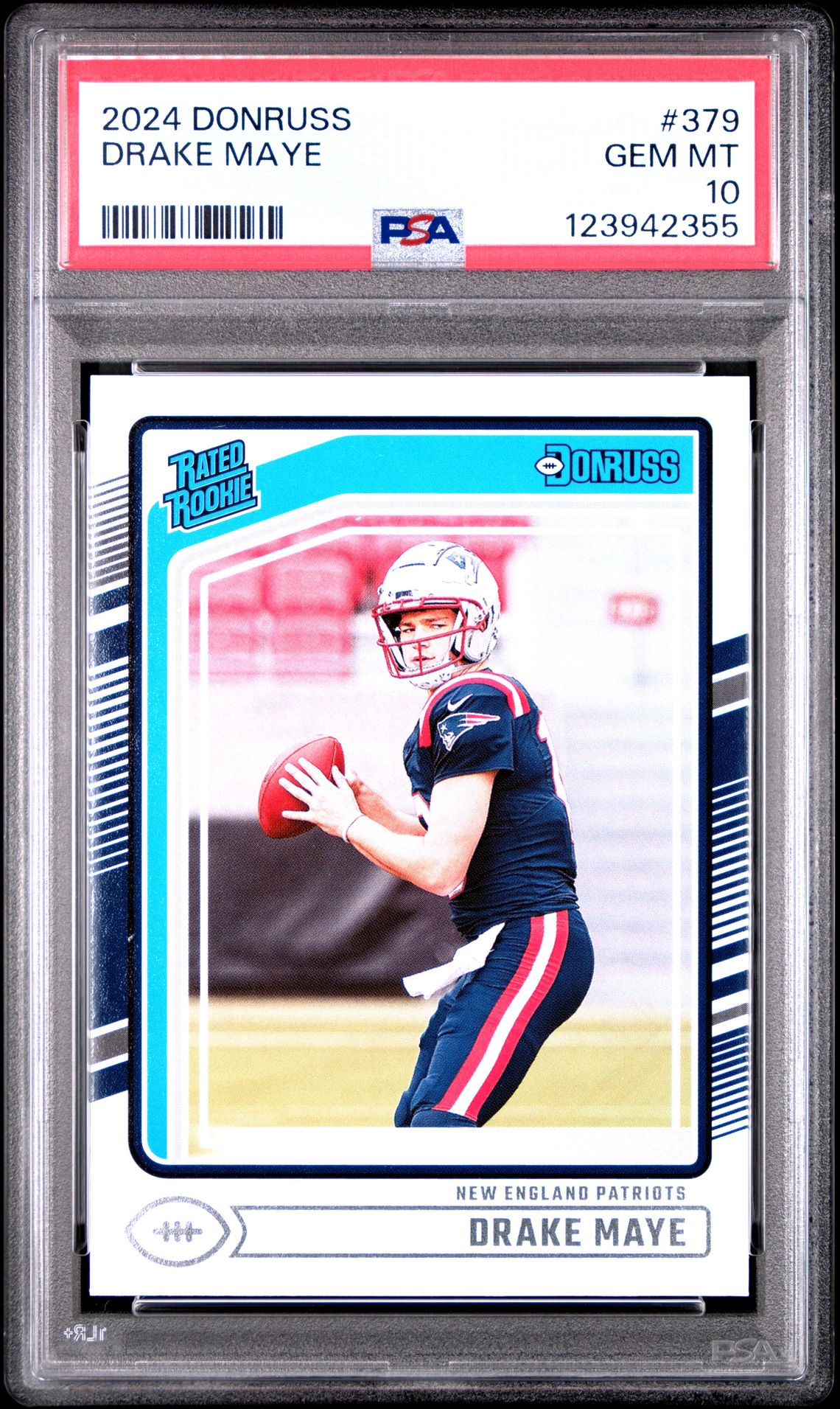 2024 Panini Donruss Drake Maye #379 Gem Mt 10 front