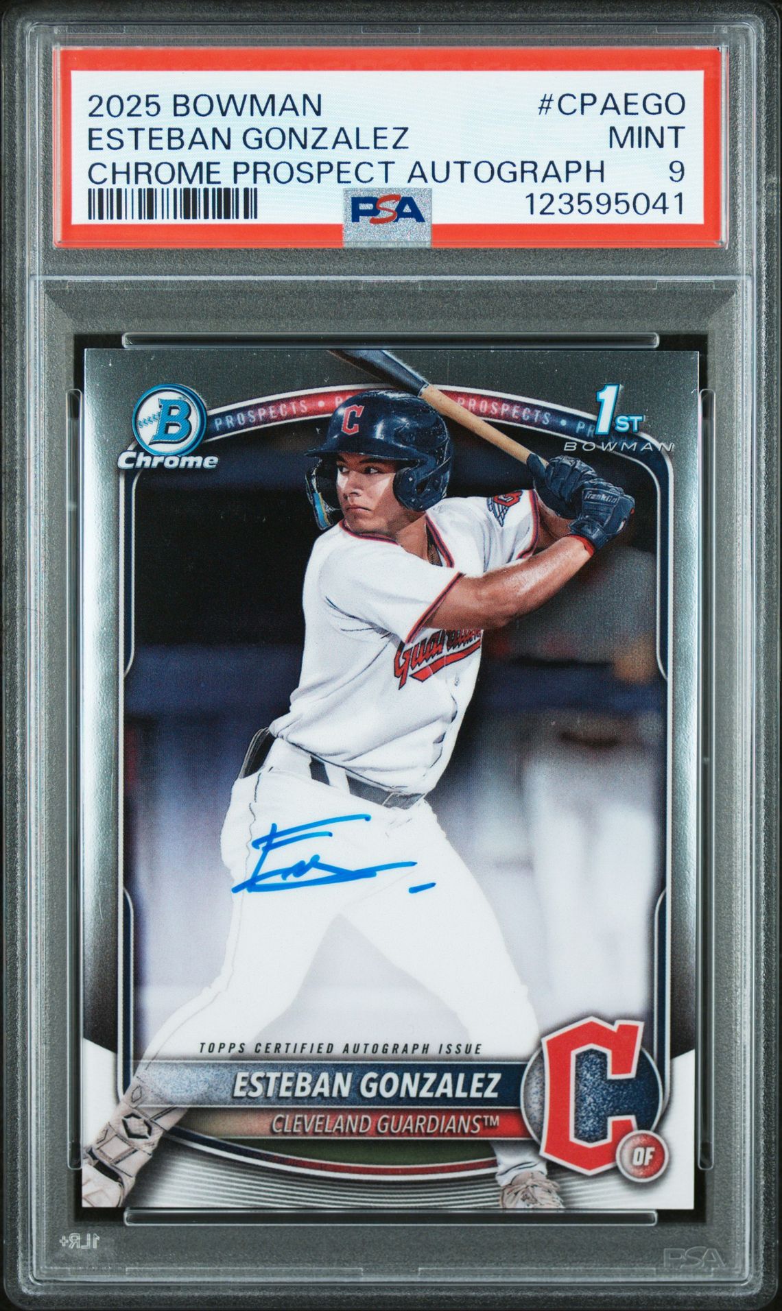 2025 Bowman Chrome Prospect Autographs Esteban Gonzalez #Cpaego Mint 9 front
