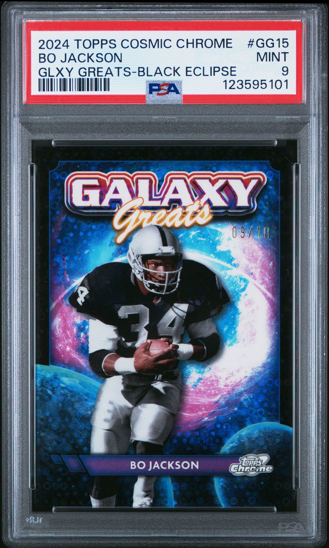 2024 Topps Cosmic Chrome Galaxy Greats Bo Jackson #Gg15 (Glxy Greats-Black Eclipse) Mint 9 front