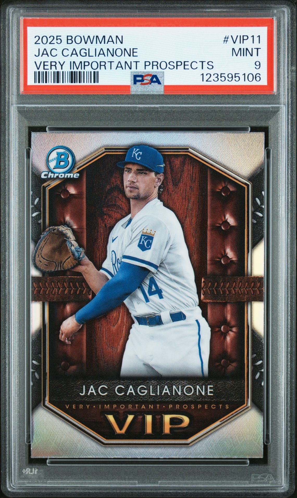 2025 Bowman Very Important Prospects Jac Caglianone #Vip11 Mint 9 front