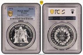 1974 50 Fr Gad-882 F-427 MS67