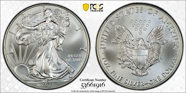 2021 $1 Silver Eagle - Type 1 MS69