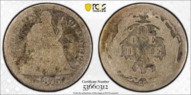 1875-CC 10C Mintmark Below Bow FR2