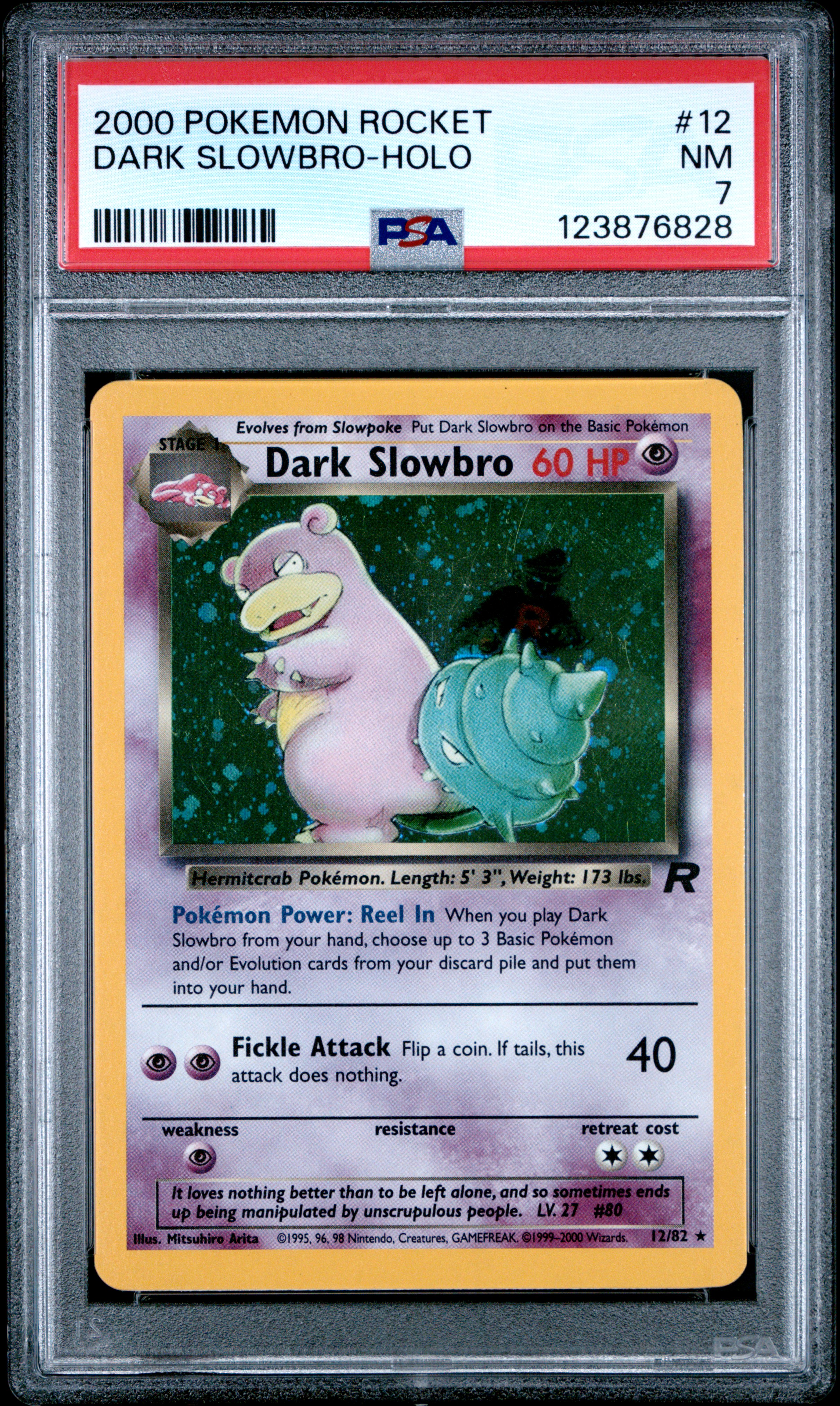 2000 #12 Dark Slowbro-Holo PSA 7 Rocket Pokemon