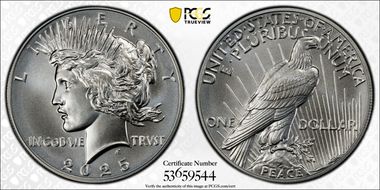 2025 $1 Peace Dollar First Strike MS69