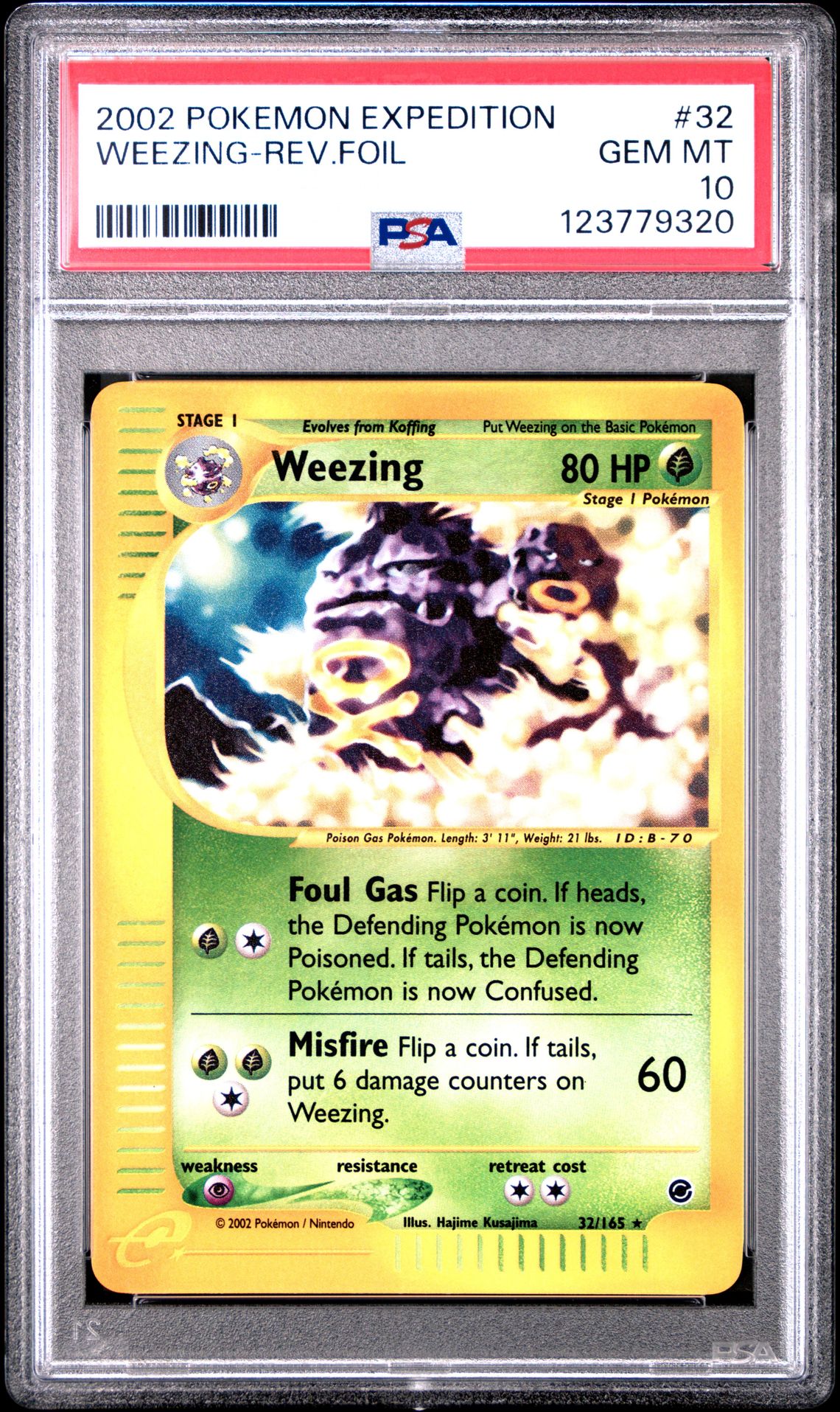 2002 Pokemon POKEMON EXPEDITION Foil #32 Weezing-Rev.Foil front