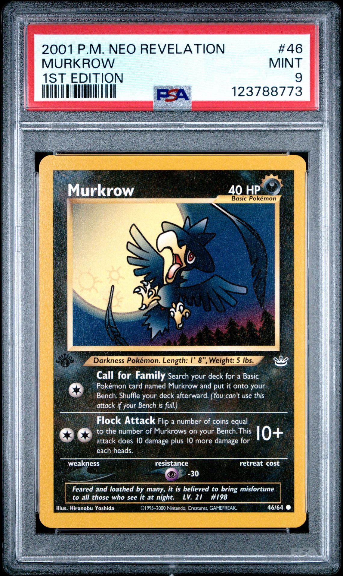2001 Pokemon POKEMON NEO REVELATION 1st Edition #46 Murkrow front
