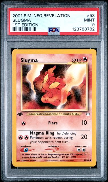 2001 Pokemon POKEMON NEO REVELATION 1ST EDITION #53 Slugma front