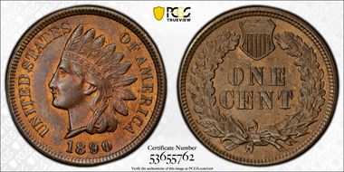 1890 1C MS63RB