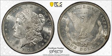 1878 8TF $1 VAM 3, Spiked Eye MS63