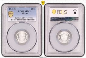 1942-M 20C KM-438  Ag MS65