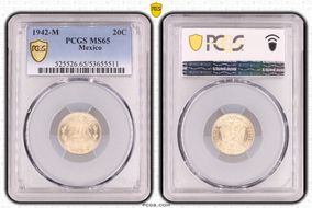 1942-M 20C KM-438  Ag MS65