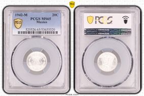 1942-M 20C KM-438  Ag MS65