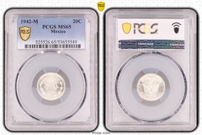 1942-M 20C KM-438  Ag MS65