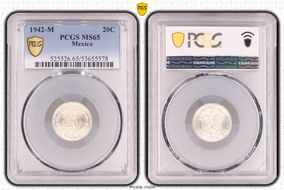1942-M 20C KM-438  Ag MS65