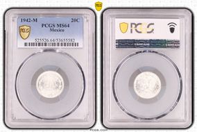 1942-M 20C KM-438  Ag MS64