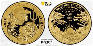 2024-W $100 Liberty & Britannia Au PR70DCAM