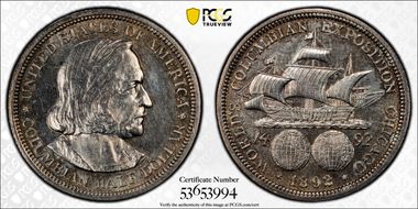1892 50C Columbian N1