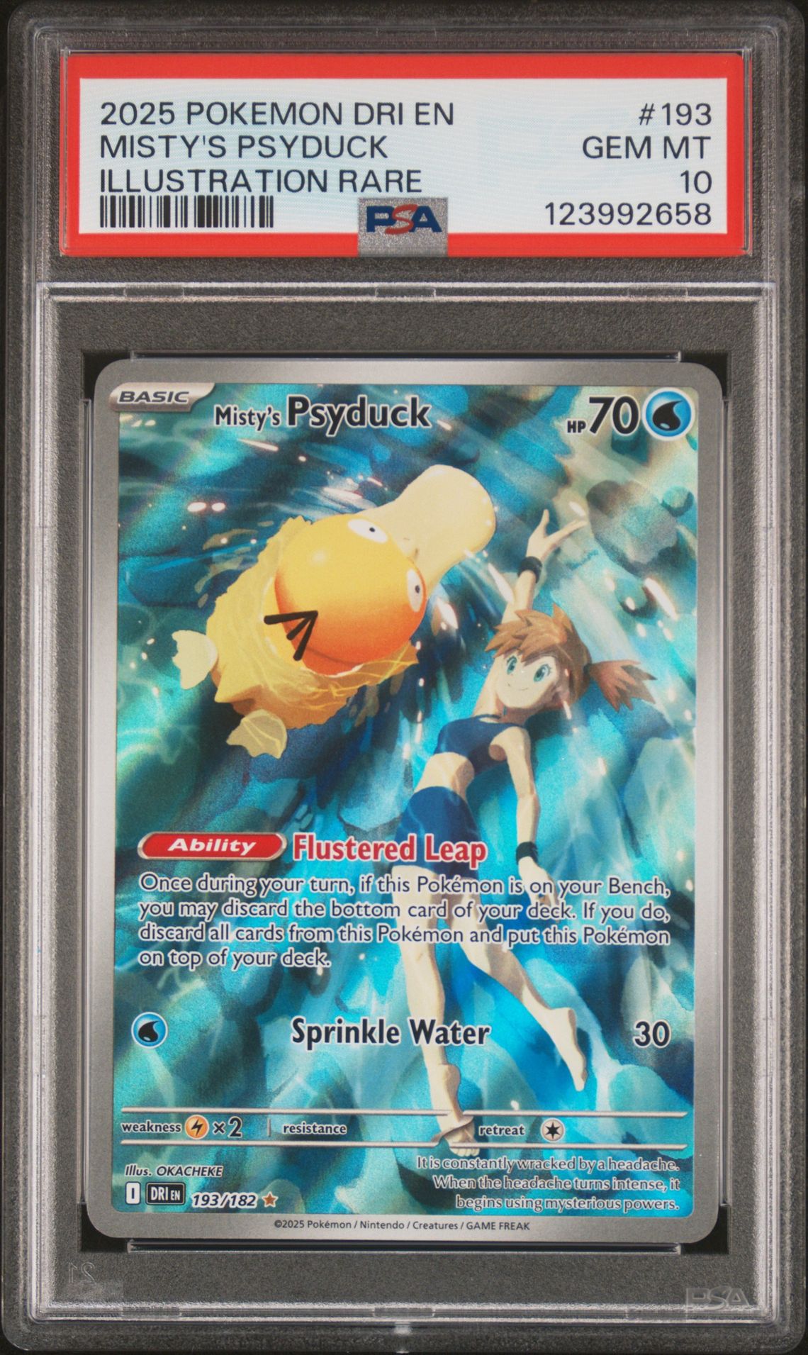 2025 Pokemon POKEMON DRI EN-DESTINED RIVALS ILLUSTRATION RARE #193 Misty's Psyduck front